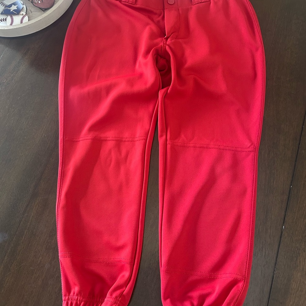 Red baseball knickers size YXL